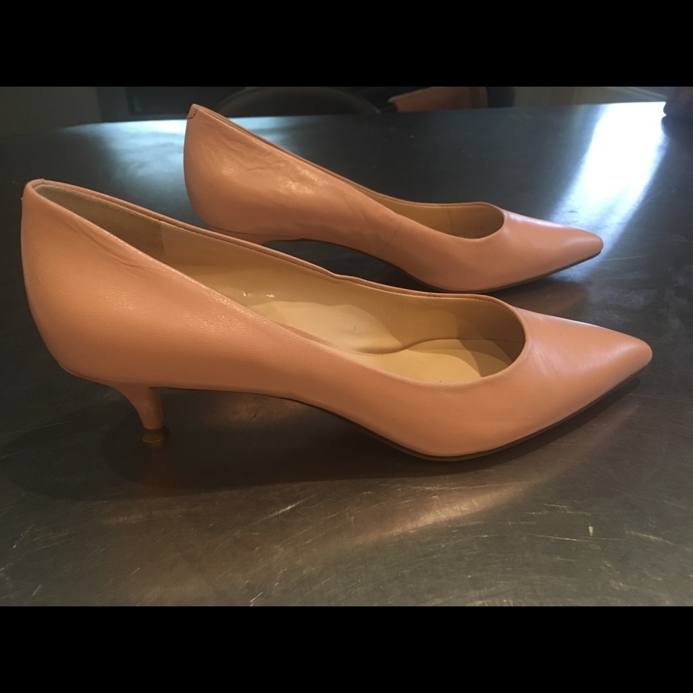 Pink Nine West kitten heels